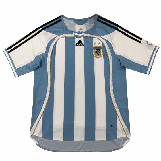 2006 Argentina Retro Home Kit Soccer Jersey